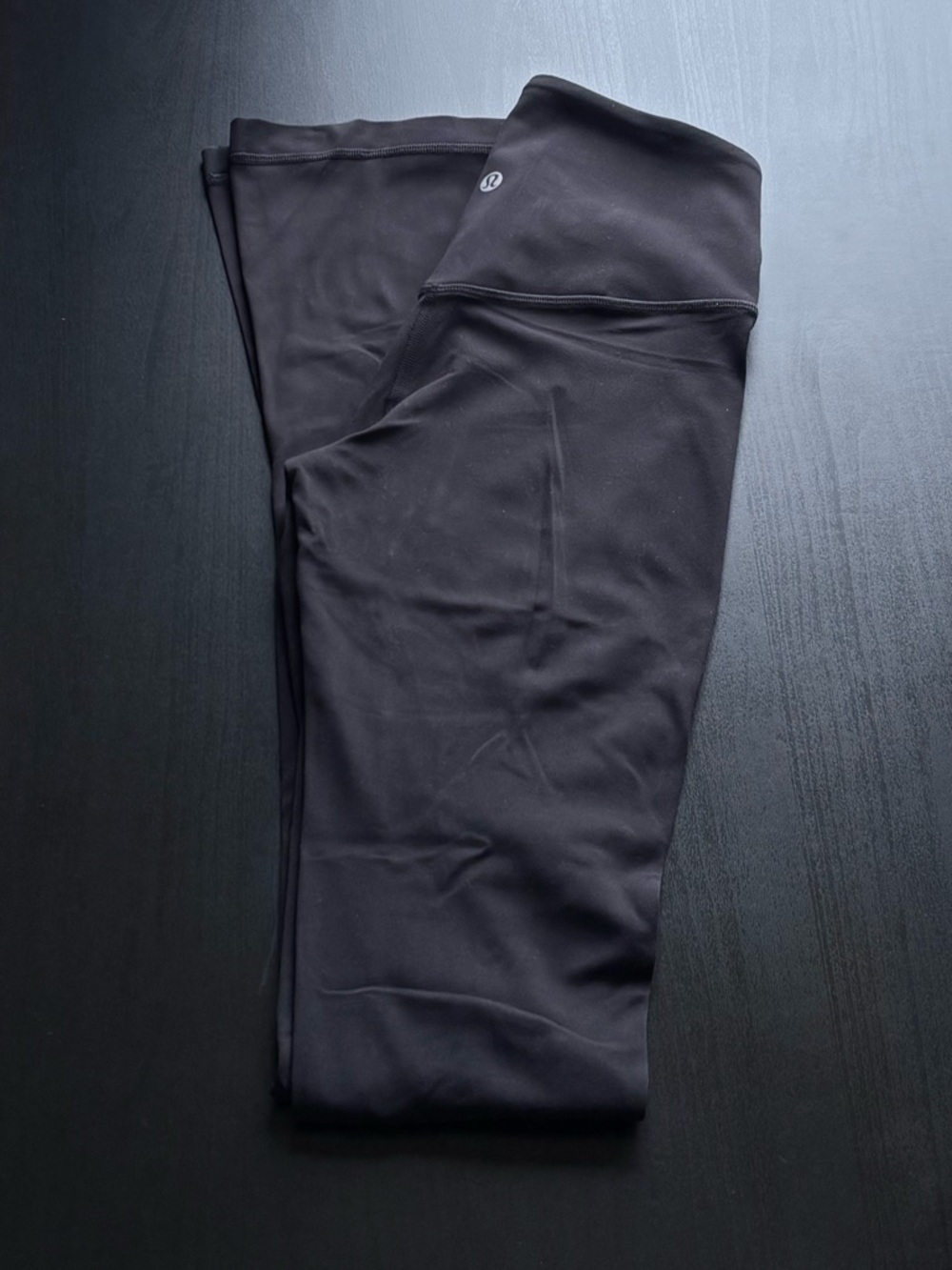 Lululemon Align Asymmetrical Waist Band Mini Flared Pant in Black